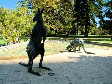 Kangaroo Sculptures, St. George's Terrace, Perth, Western Australia